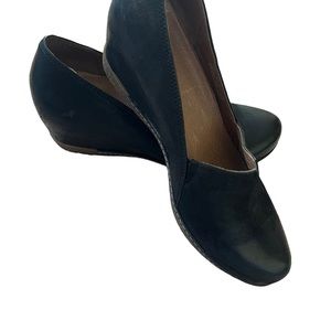 Dansko Liliana Wedge Loafers Black Size 38